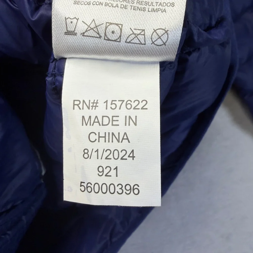 Eddie Bauer Kids Blue 650 Down Puffer Jacket Size M 7/8 E834OW903 Lightweight